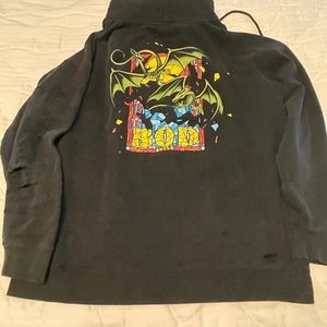 Santa Cruz Thrashed Distressed Skateboard Hoodie Stained Glass Bod Boyle